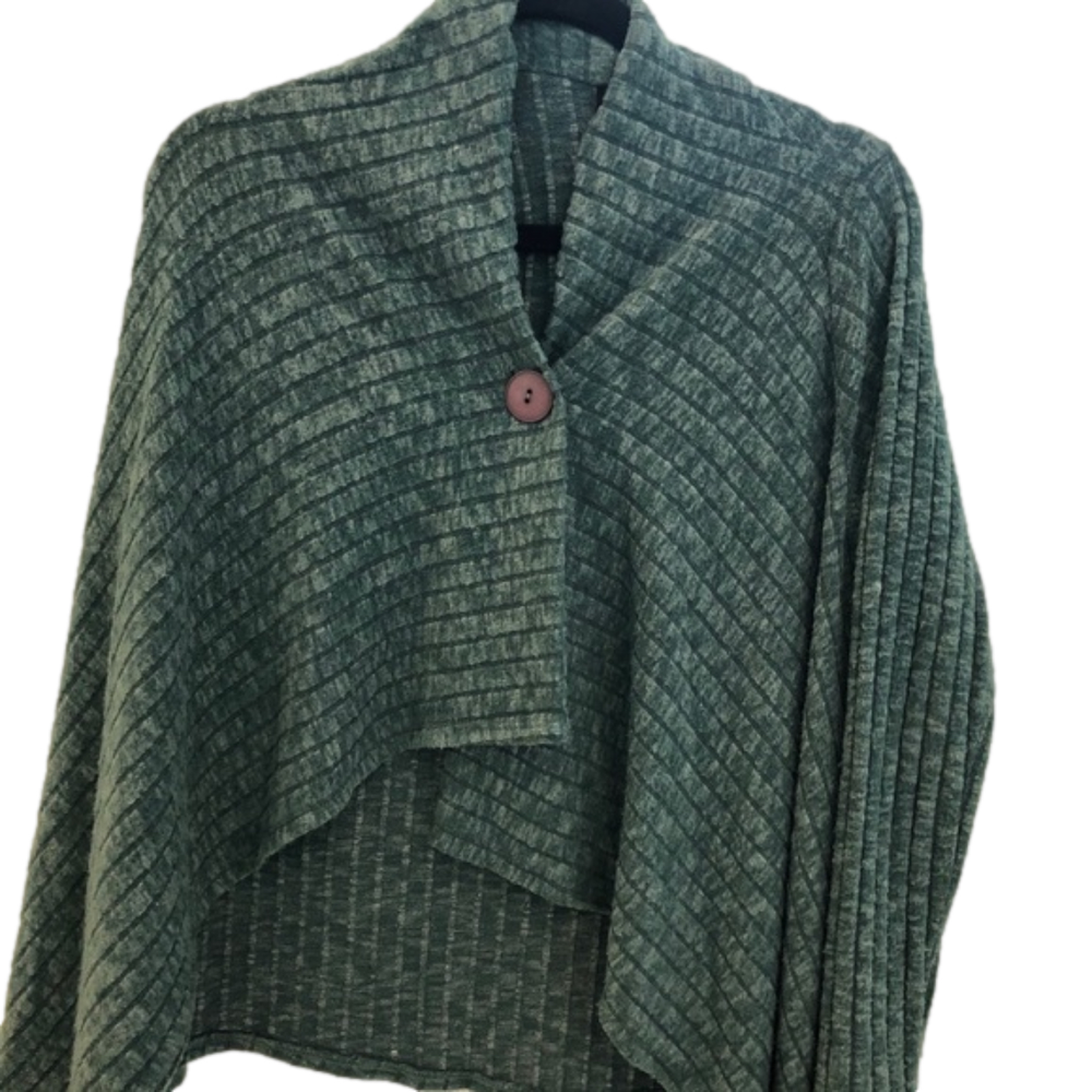 Babeau Green Loose Fit Sweater Womans Sz XS